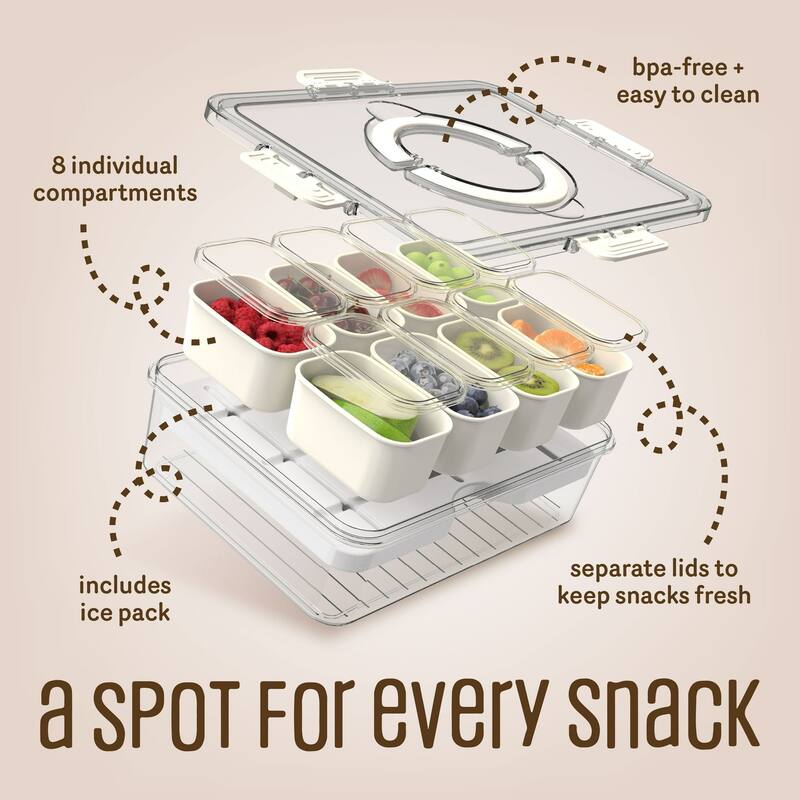 COOK WITH COLOR Snackle Box for Kids Lunch Box and Snack Container