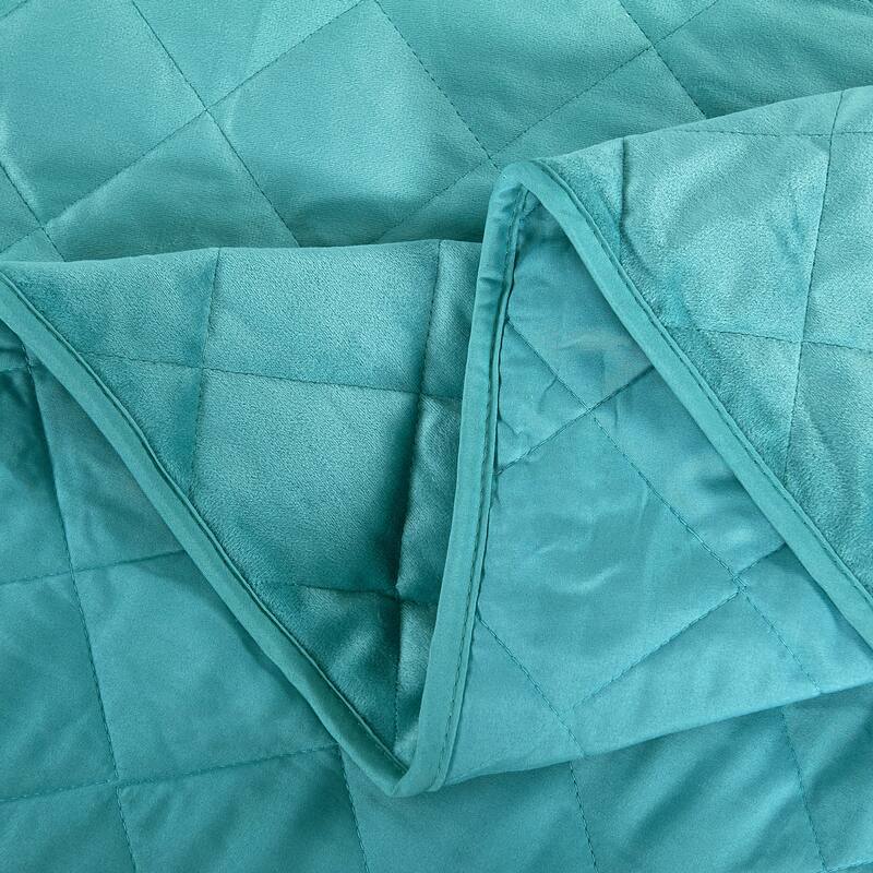 Serenta Velvet Quilts 5 Piece Ultra Soft Floor Touching Bedspread Set