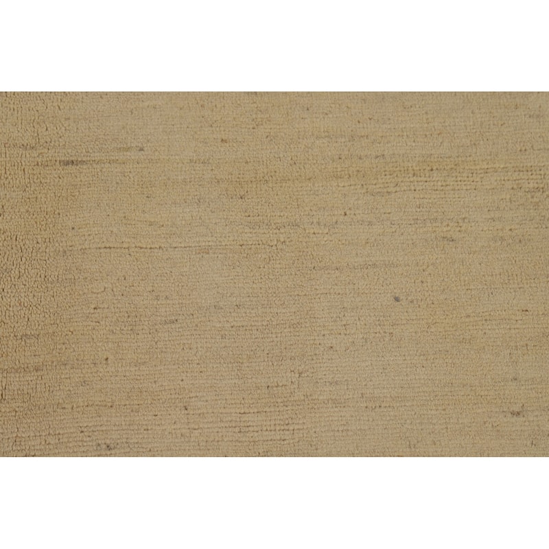 Modern Gabbeh Oriental Rug Handmade Beige Wool Carpet - 4'11"x 6'8"