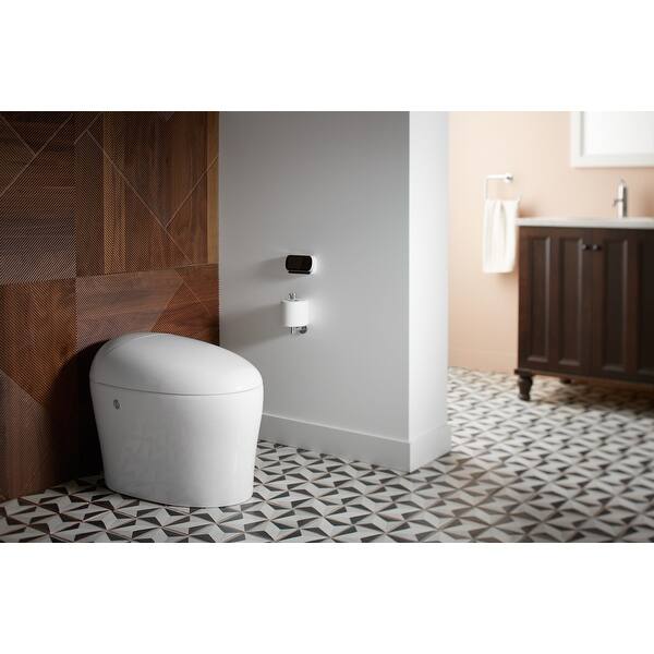 Shop Kohler K 77780 Karing 1 08 Gpf One Piece Elongated Toilet Seat White Overstock 28317239