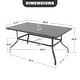 preview thumbnail 5 of 10, Nuu Garden Outdoor Rectangle Powder-coated Iron Dining Table with 1.57'' Umbrella Hole