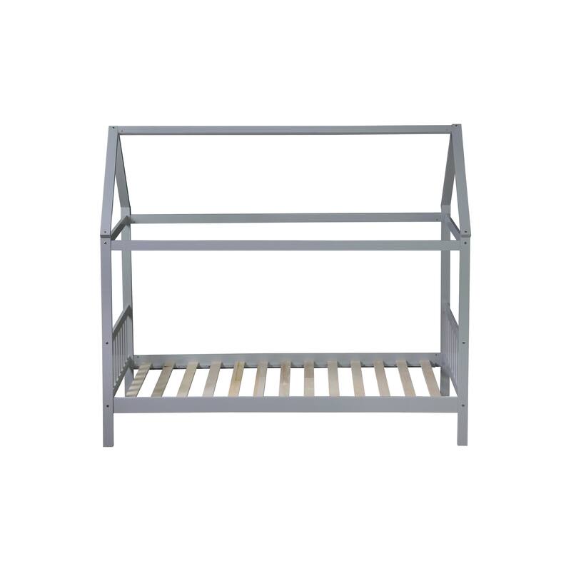 Twin Platform Bed with House Design & Under-Bed Storage