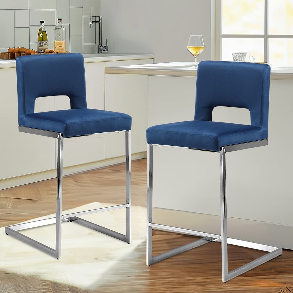 26" Counter Height Bar Stools Set of 2/3 with Metal Frame - 18"W x 23"D x 37.6"H