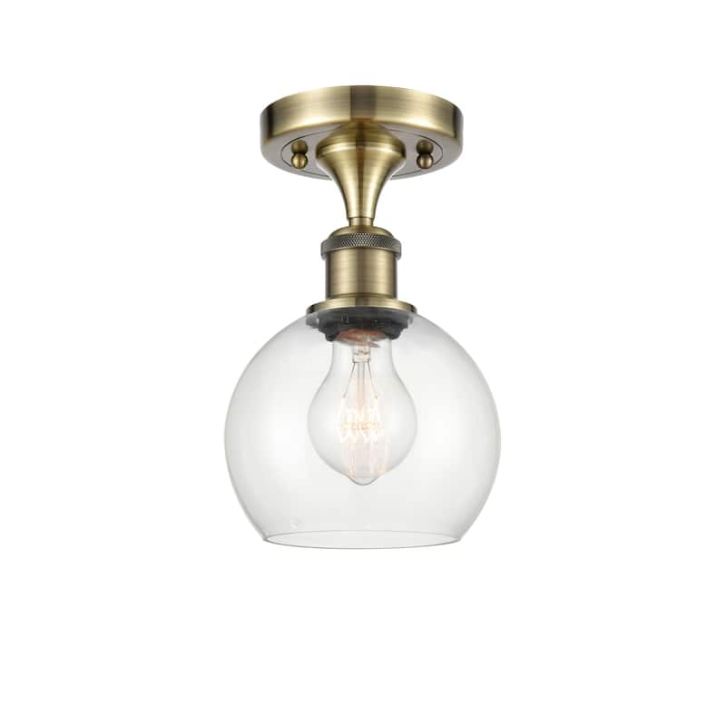 Innovations Lighting 516-1C-10-6 Athens Semi-Flush Athens Deco Swirl