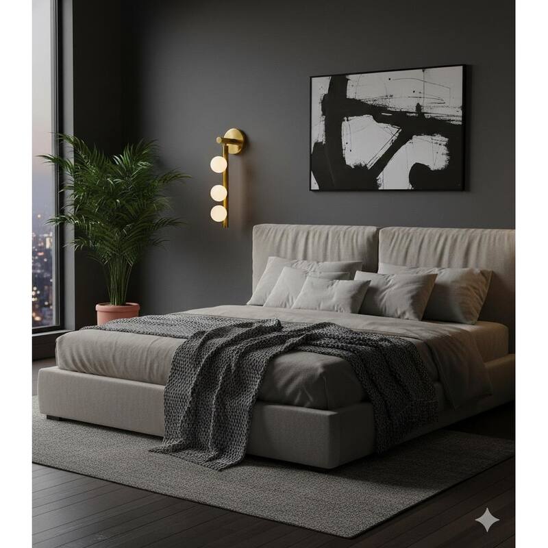 Transitional 3-Light Satin Brass Wall Sconce