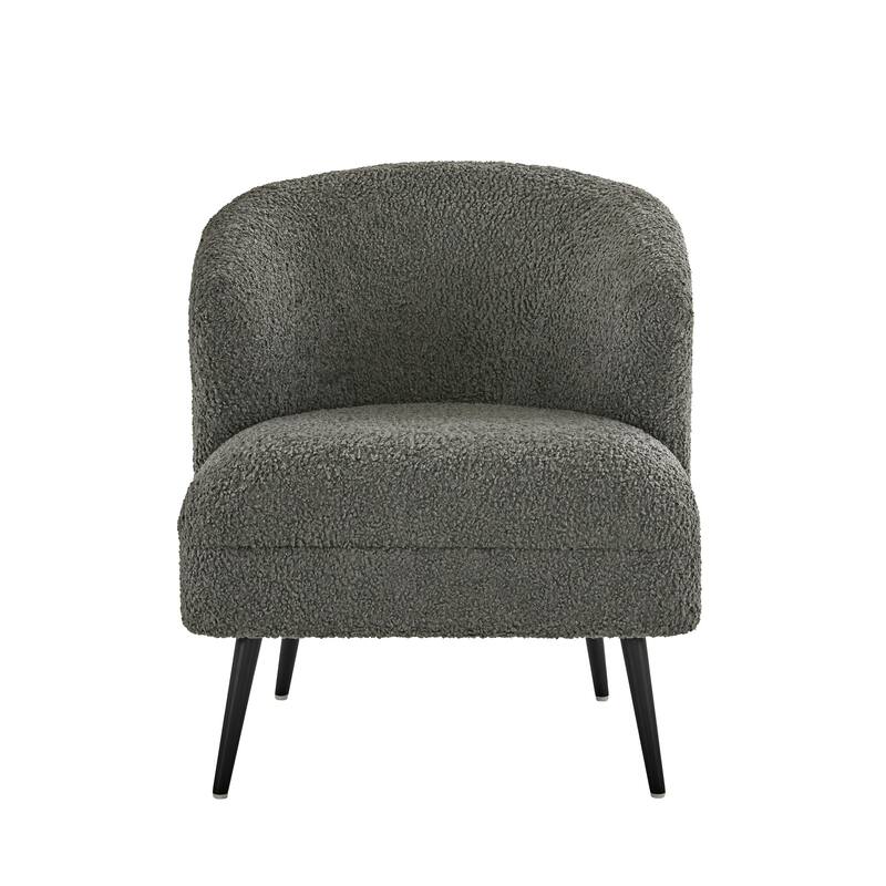 Tremont Boucle Accent Chair and Cube Pouf Footrest by iNSPIRE Q Bold