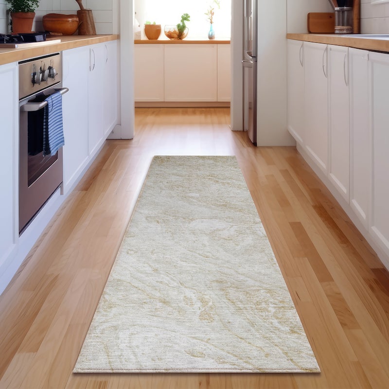 Premium Washable Super Soft Abstract Tamra Mayfield Rug - Ivory - 2' 3" x 7' 6" - Runner