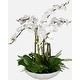 preview thumbnail 3 of 1, Uttermost 60239 Flourish Orchid 36" Tall Rice Stone Faux Flora Planter