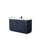 preview thumbnail 17 of 168, Miranda Single Vanity Set, Cultured Marble Top, No Mirror 60-Inch Single - Dark Blue, Black Trim, White Cultured Marble Top