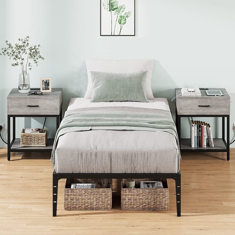 14 Inch Metal Bed Frame, Twin Bed Frame