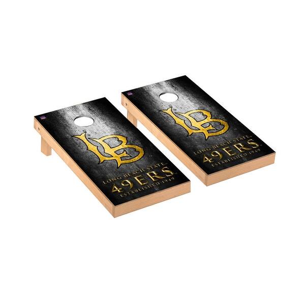 slide 2 of 5, California State Long Beach 49ers Museum Cornhole Board Set