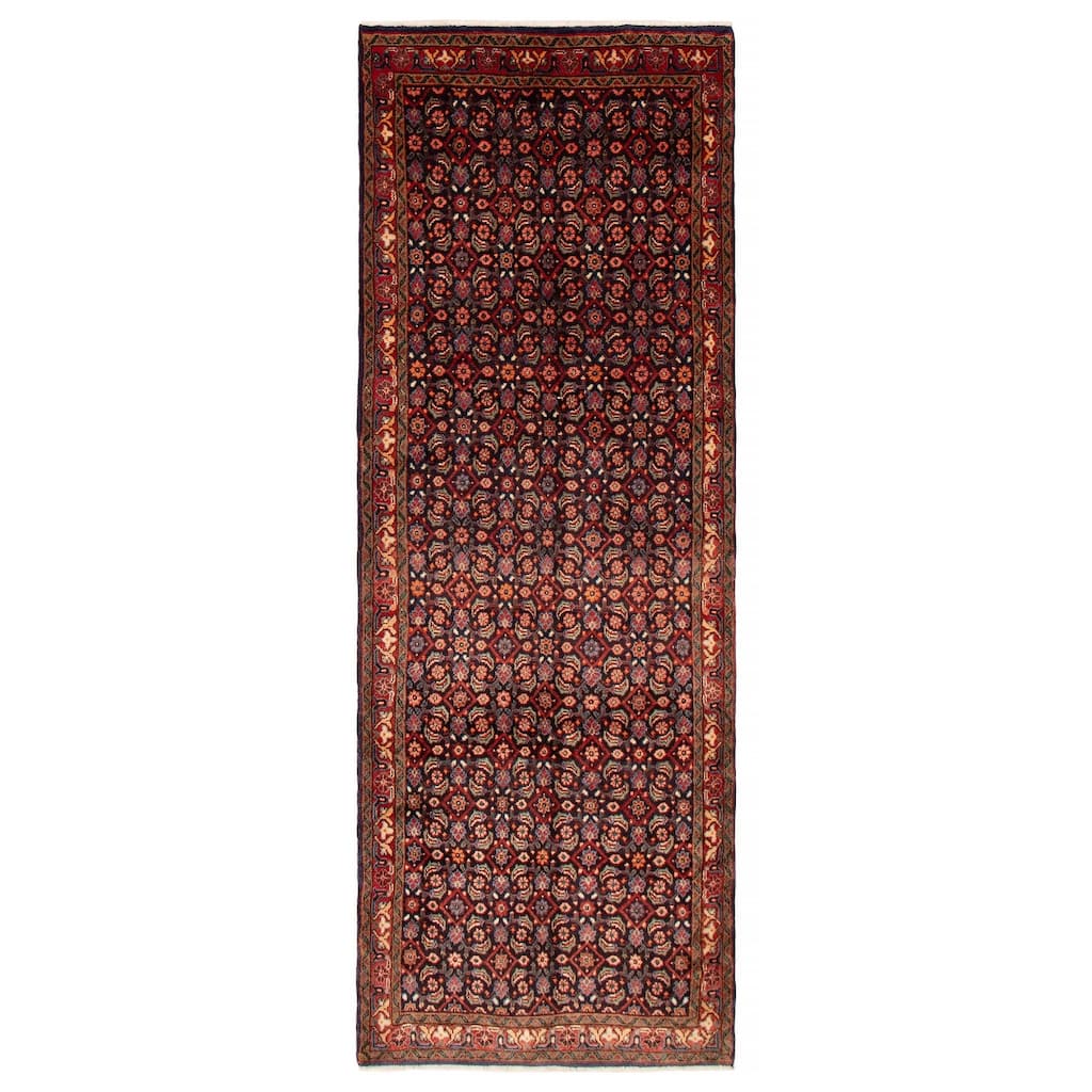 ECARPETGALLERY Hand-knotted Andelz Navy Wool Rug - 3'9 x 10'5