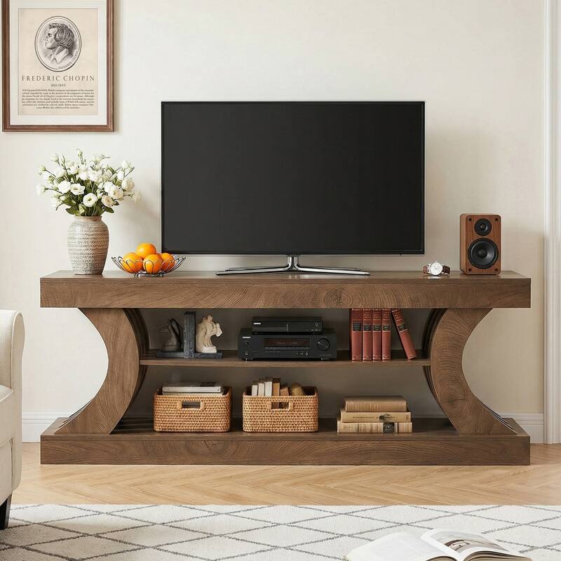 TV Stand for TVs Up to 75" - Walnut