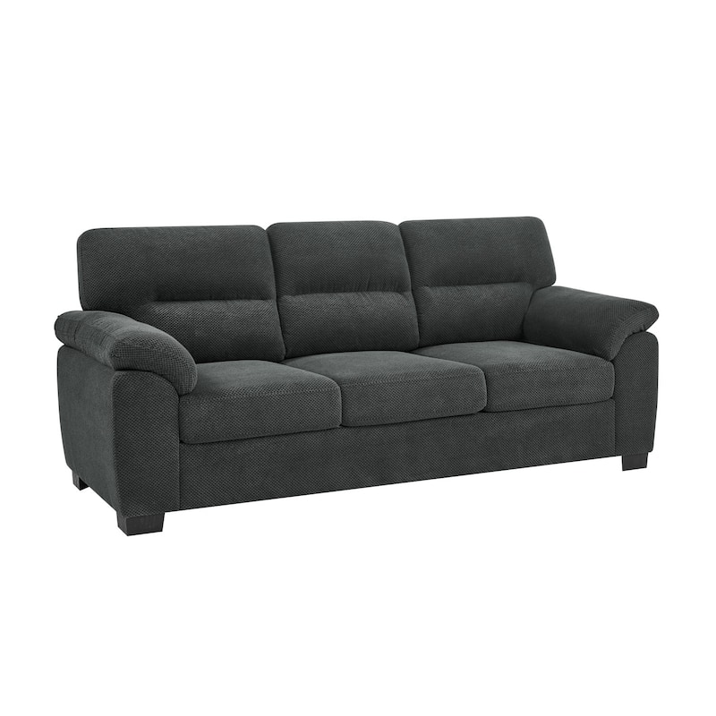 81" Modern Textured Fabric 3-Seater Sofa