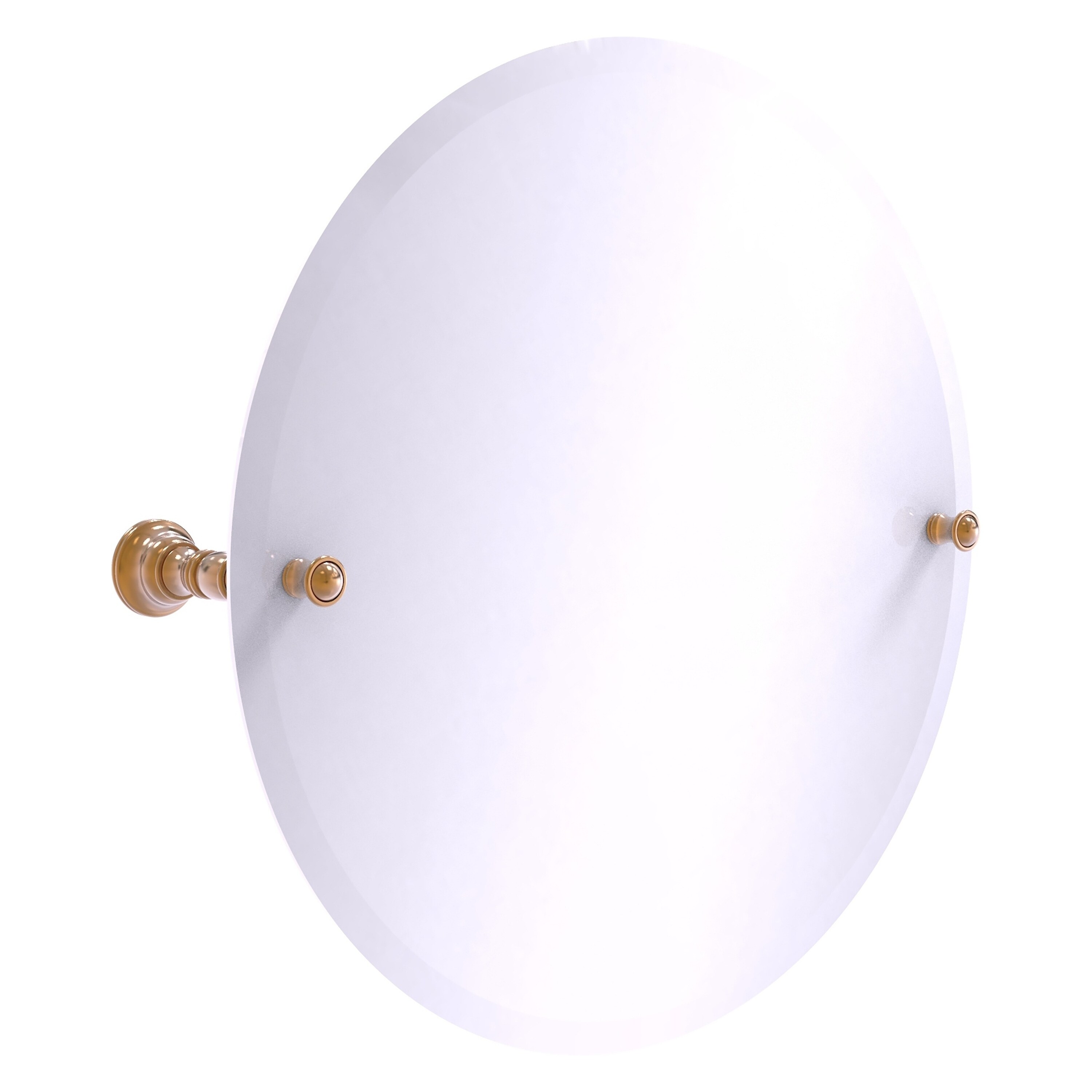 Allied Brass Carolina Collection Frameless Round Tilt Mirror with Beveled Edge