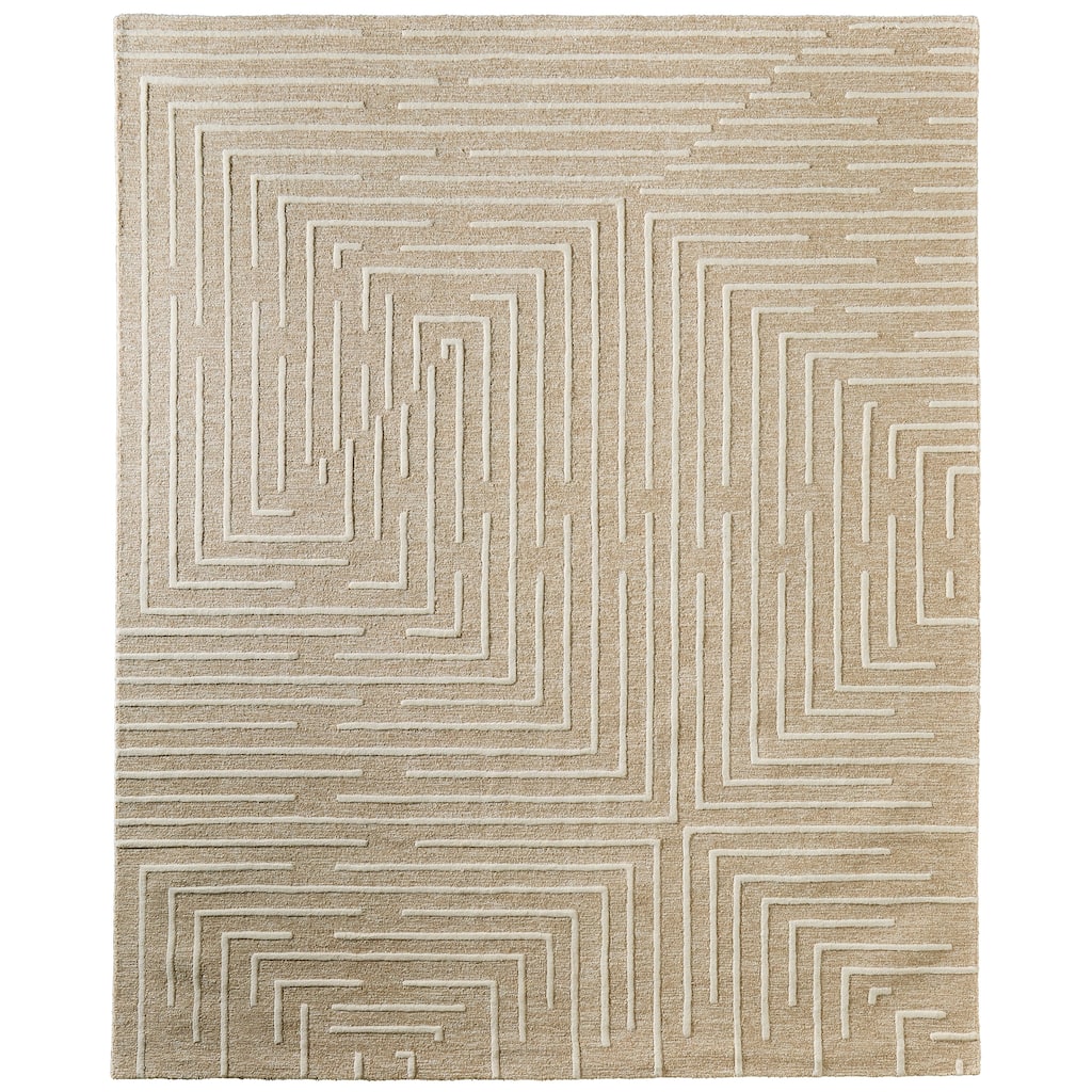 Grand Bazaar Alister Hand Tufted Geometric Transitional Area Rug