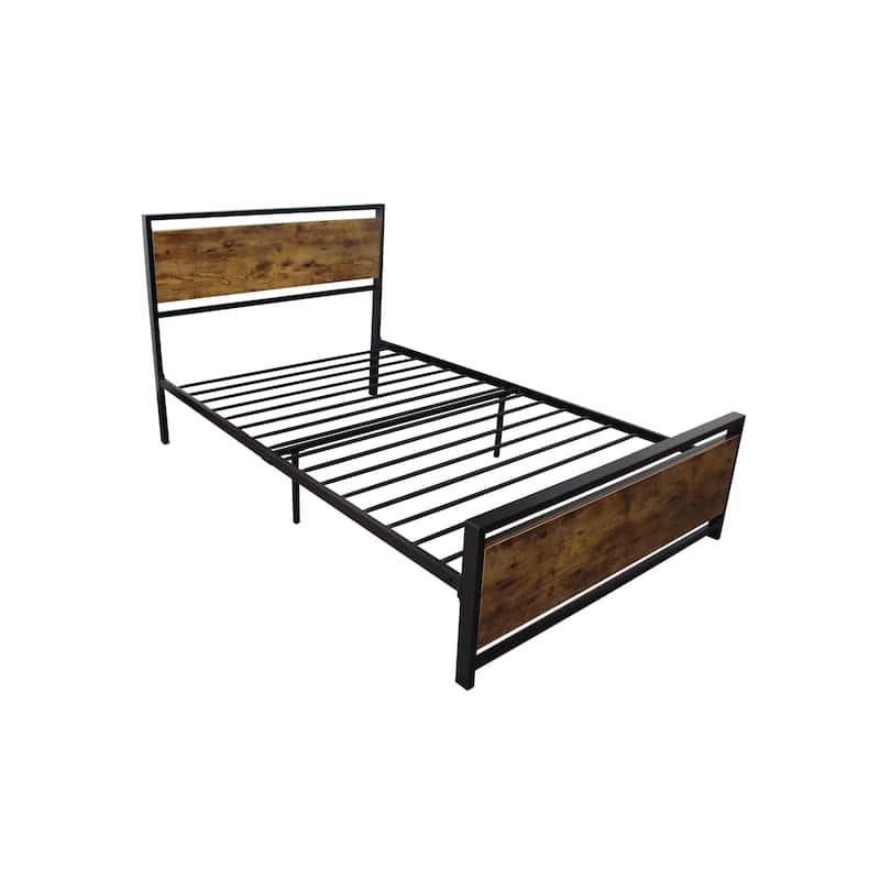 Twin Size Platform Bed with Sturdy Steel Construction, No Box Spring Needed (300lb Capacity, Easy Assembly)