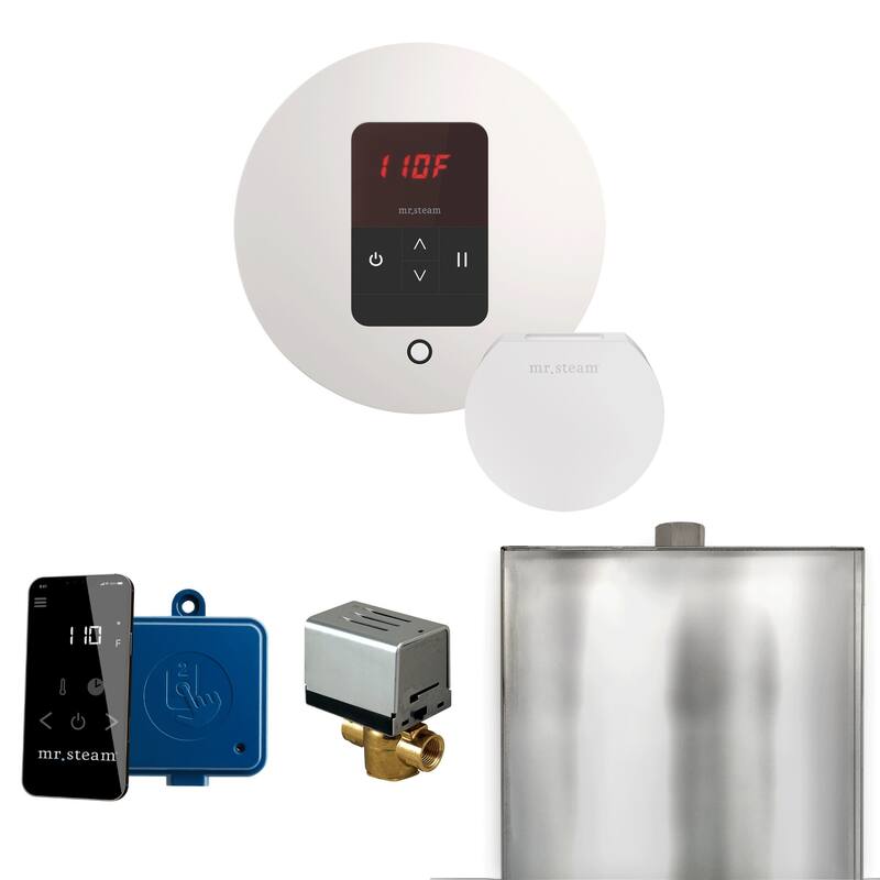 Mr Steam BBR Basic Butler Package Steam Shower Control Package with - White