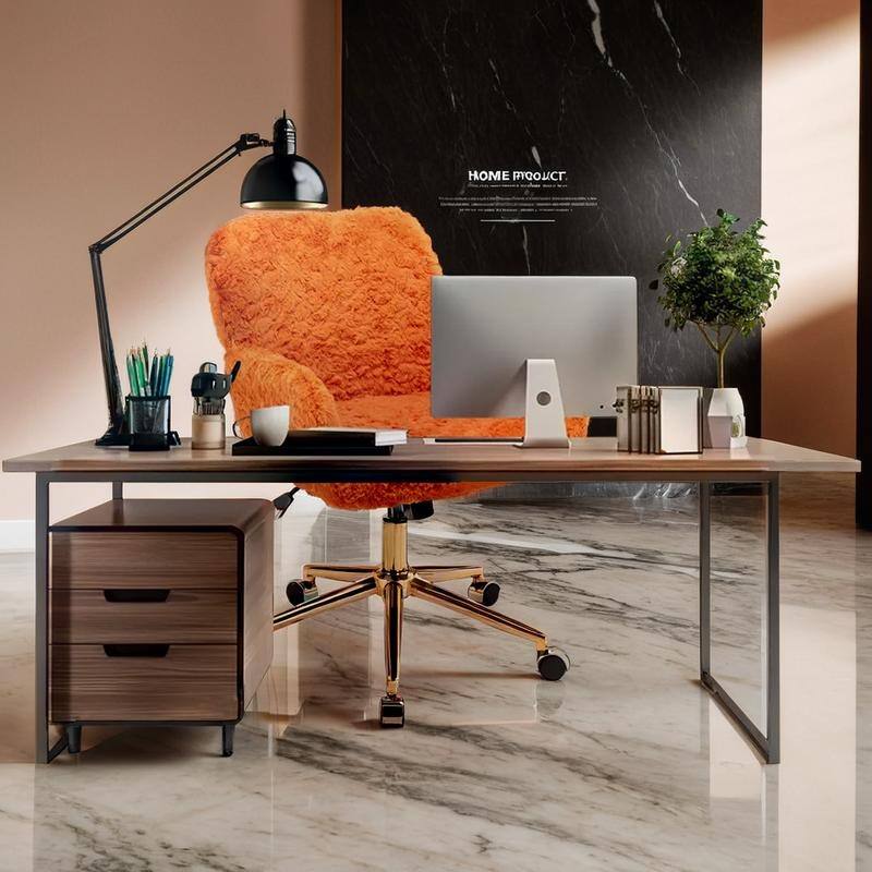 Metal Swivel Home Upholstered Office Chair