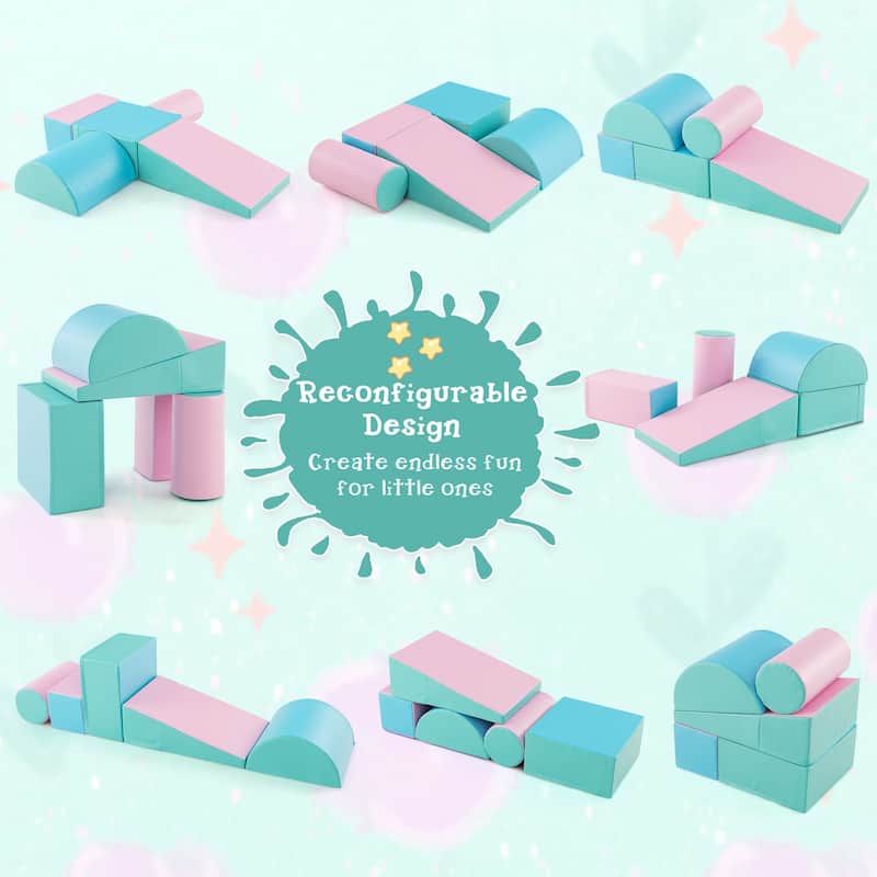 5-Piece Kids Climb and Crawl Activity Playset - 15.5" x 8" x 8"