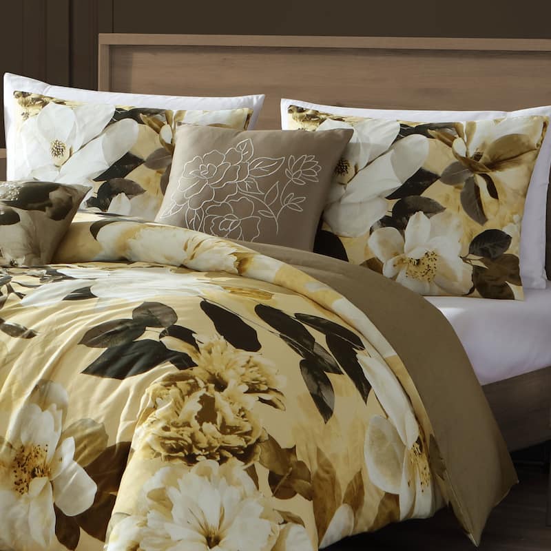 Bebejan Zayra 100% Cotton Sateen 5 Piece Reversible Comforter Set