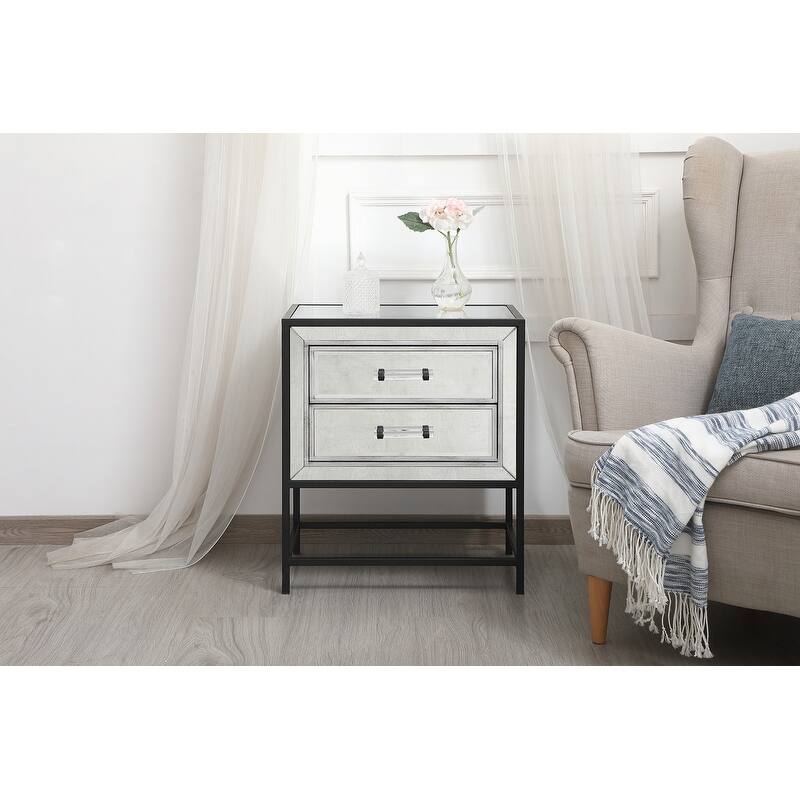 Modern Mirrored End Table