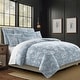 preview thumbnail 4 of 13, Elwood Cornflower Blue Cotton Comforter Set 8 Piece