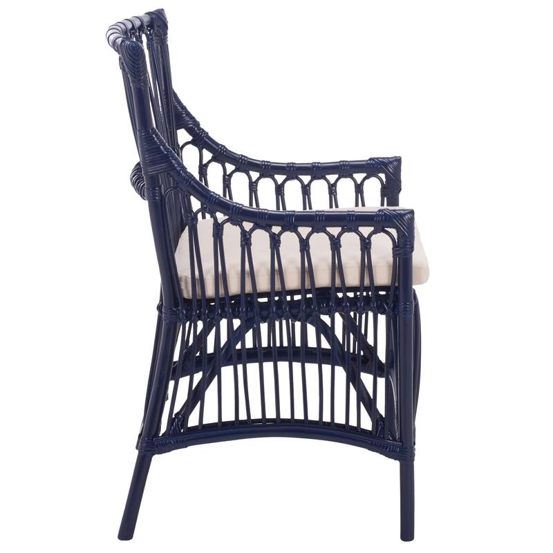 SAFAVIEH Zorianna Solid Wood Dining Chair with Cushion (Fully Assembled) - 22"W x 22"D x 36"H