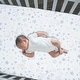 preview thumbnail 2 of 3, Lambs & Ivy Goodnight Moon 100% Cotton White Fitted Crib Sheet - Moon/Stars
