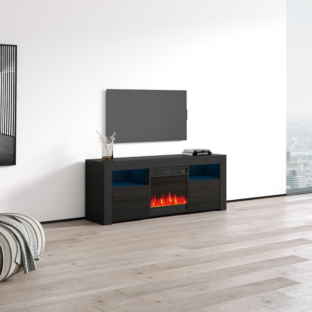 Copper Grove Qorasuv 58 inch Electric Fireplace TV Console On