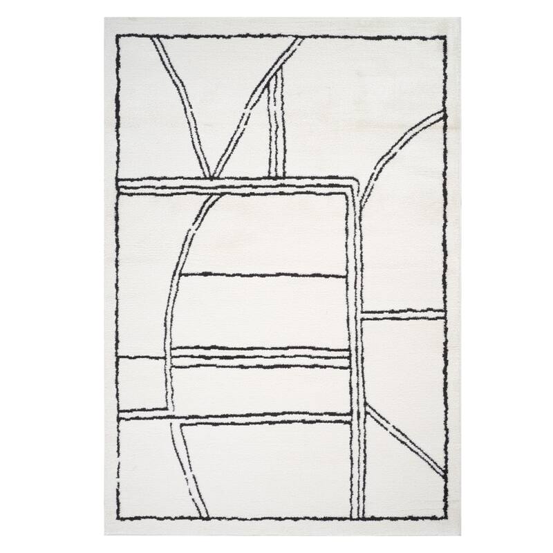 HomeRoots Geometric Rectangle Area Rug