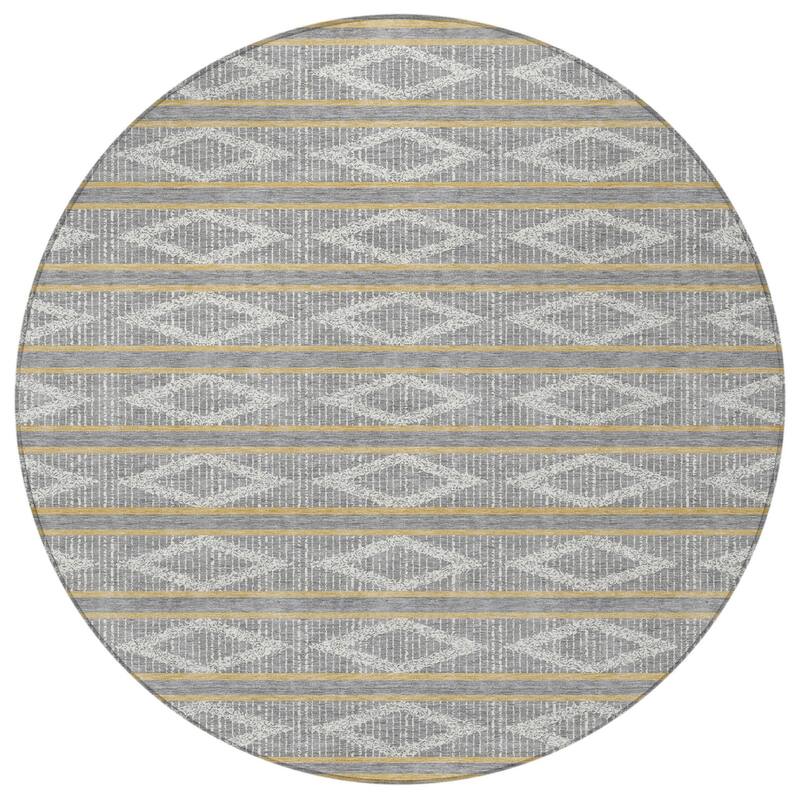 HomeRoots Geometric Transitional Rectangle Outdoor Rug