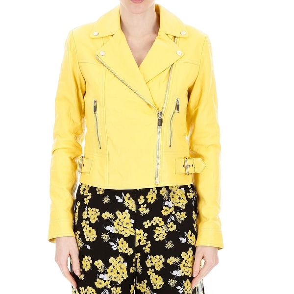 michael kors jacket womens yellow