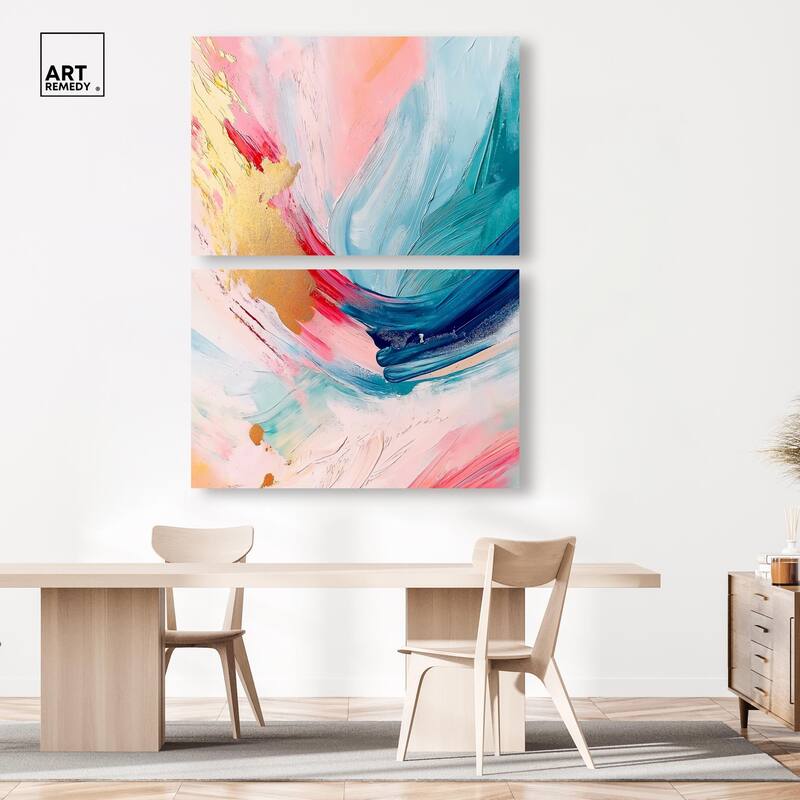 Burst of Energy Canvas Set of 2 by Art Remedy, Gallery Wrapped
