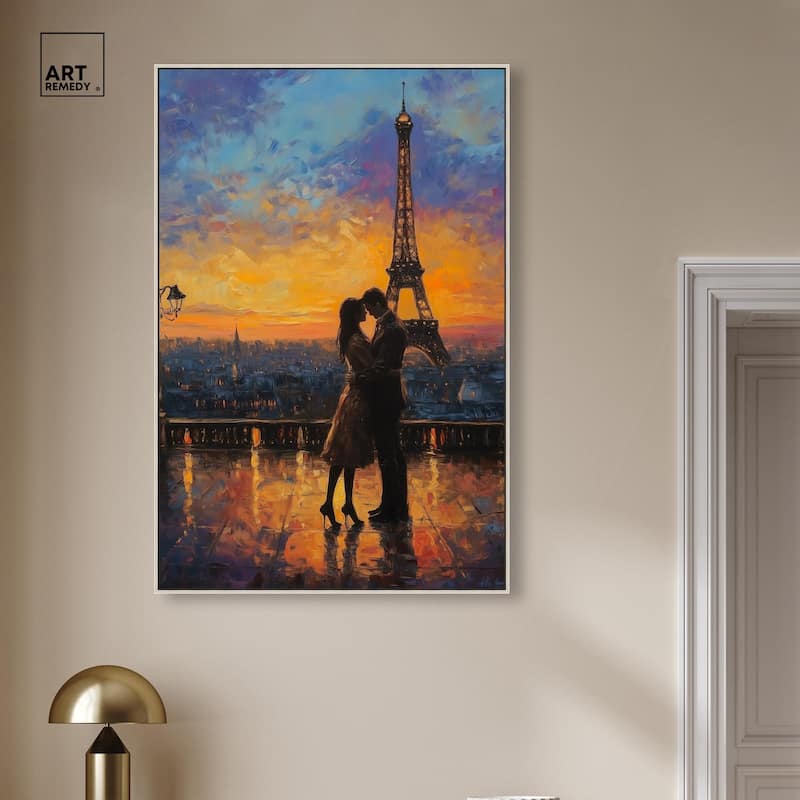 Eiffel Tower Romance Canvas by Art Remedy