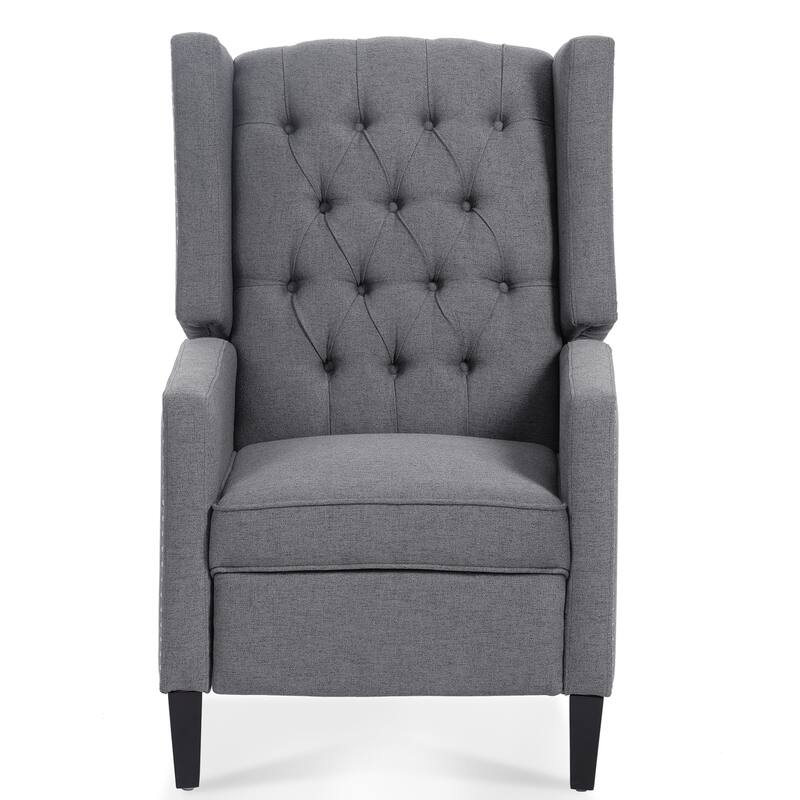 27.16" Wide Manual Wing Recliner Chair with Silver Bubble Nails