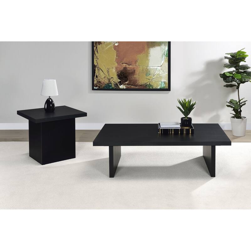 Exeter Black Square End Table