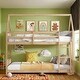 preview thumbnail 15 of 40, Wooden House-shaped Bunk Bed with Safety Guardrails, Twin over Twin White Oak