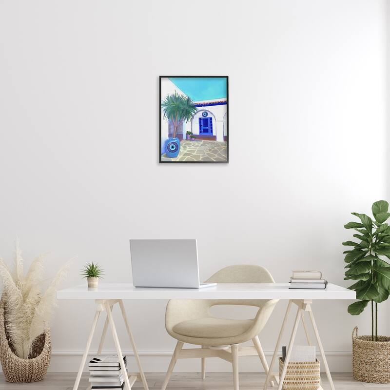 Stupell Tranquil Tropical Villa Framed Giclee Art Design By Matthew Piotrowicz