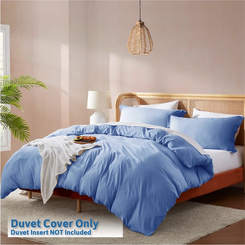 Nestl Ultra Soft Double Brushed Microfiber Duvet Cover Set with Button Closure