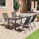 Option Black Table & Dark Grey Chairs - Set of 5