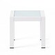preview thumbnail 15 of 19, Cape Coral Outdoor Aluminum Side Table by Christopher Knight Home White Finish, Matte White