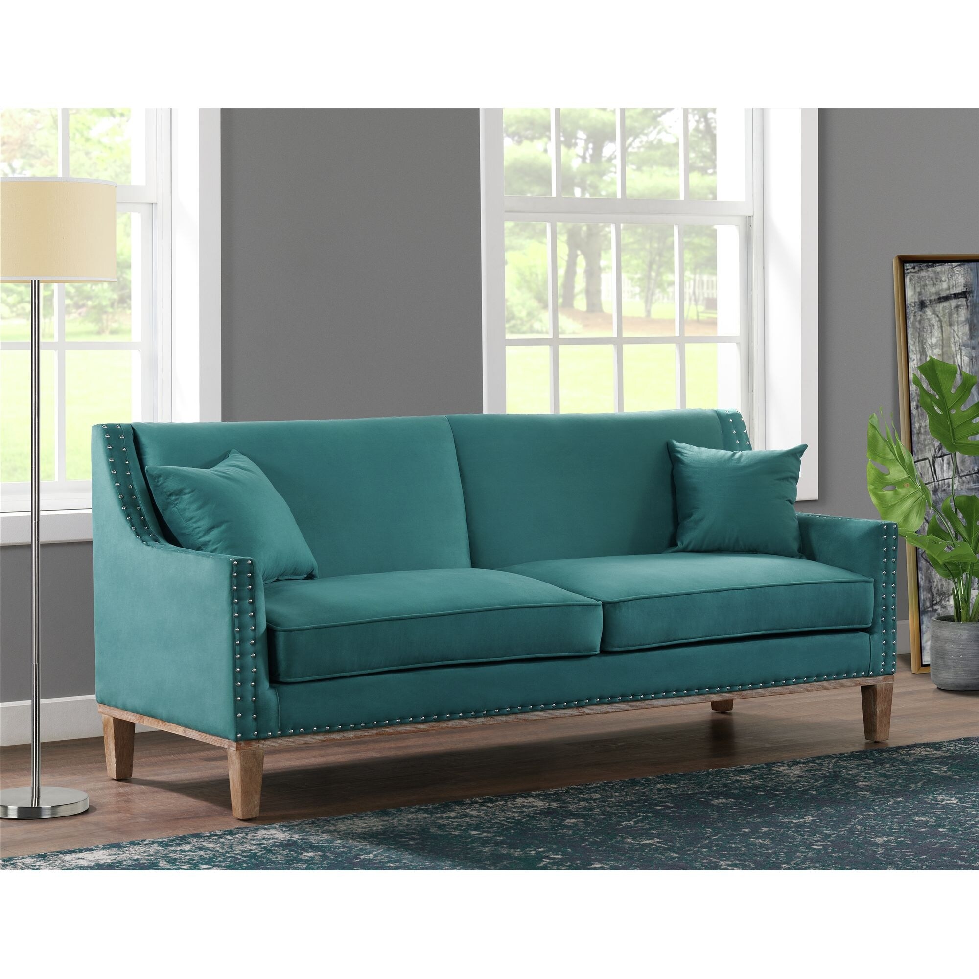 Picket House Furnishings Aster Sofa in Charcoal