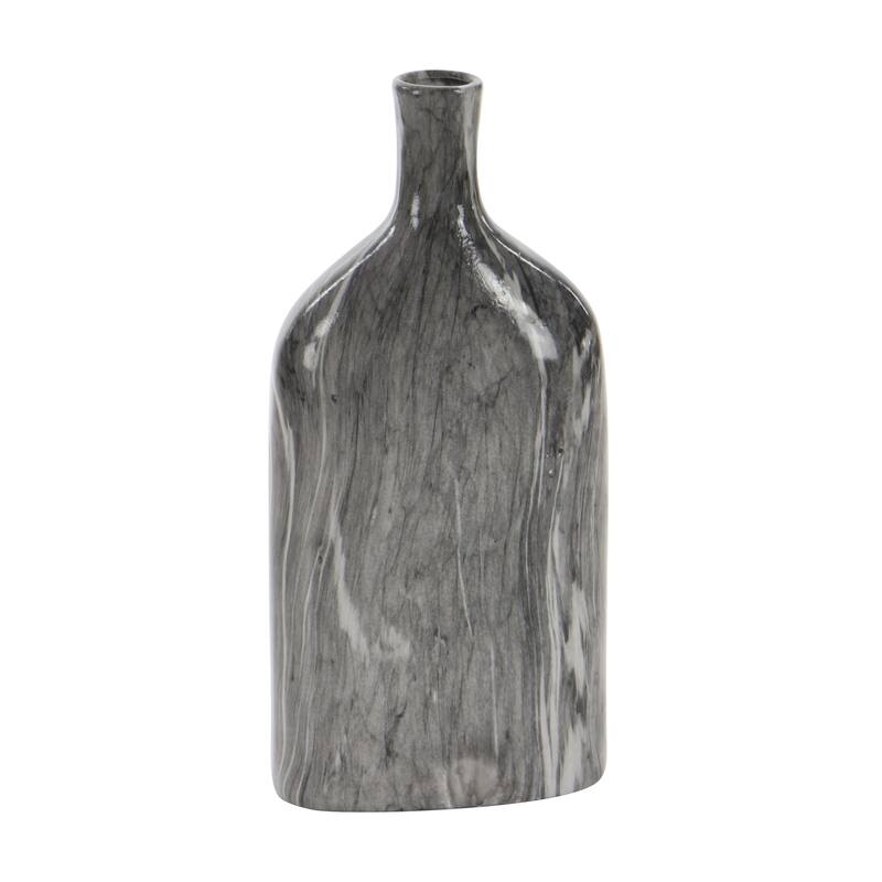 Ceramic Faux Marble Decorative Vase - Set of 3 Gray - Roche River Decor