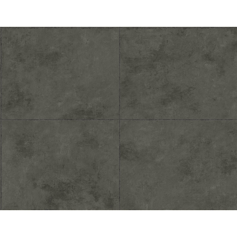Seabrook Designs Faux Concrete Panel Unpasted Wallpaper - 27 in. W x 27 ft. L - Black Fox