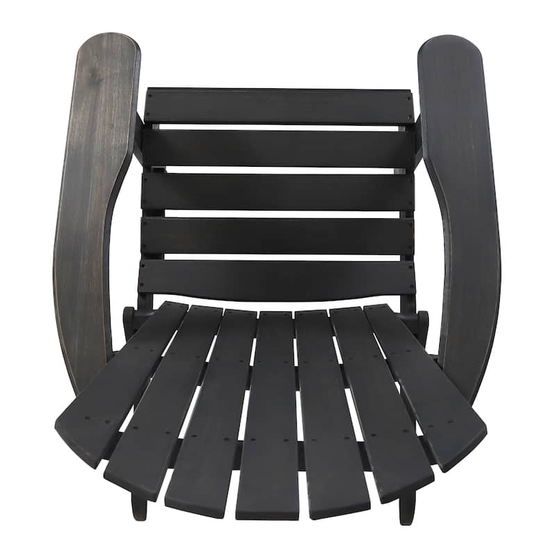 Hanlee Outdoor Rustic Acacia Wood Folding Adirondack Chair (Set of 2) by Christopher Knight Home
