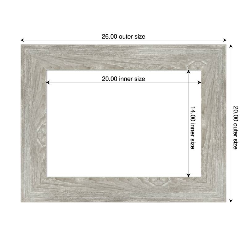 Amanti Art Dove Greywash Framed Dry Erase Magnetic Board - 26 x 20 in