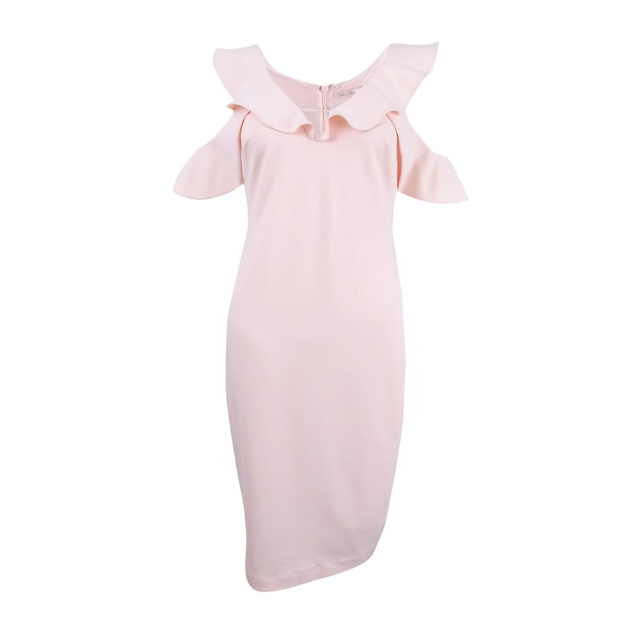 cold shoulder sheath dress