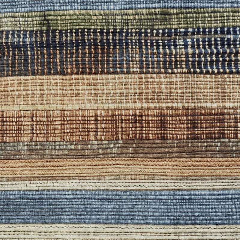 HomeRoots Striped Transitional Rectangle Outdoor Rug