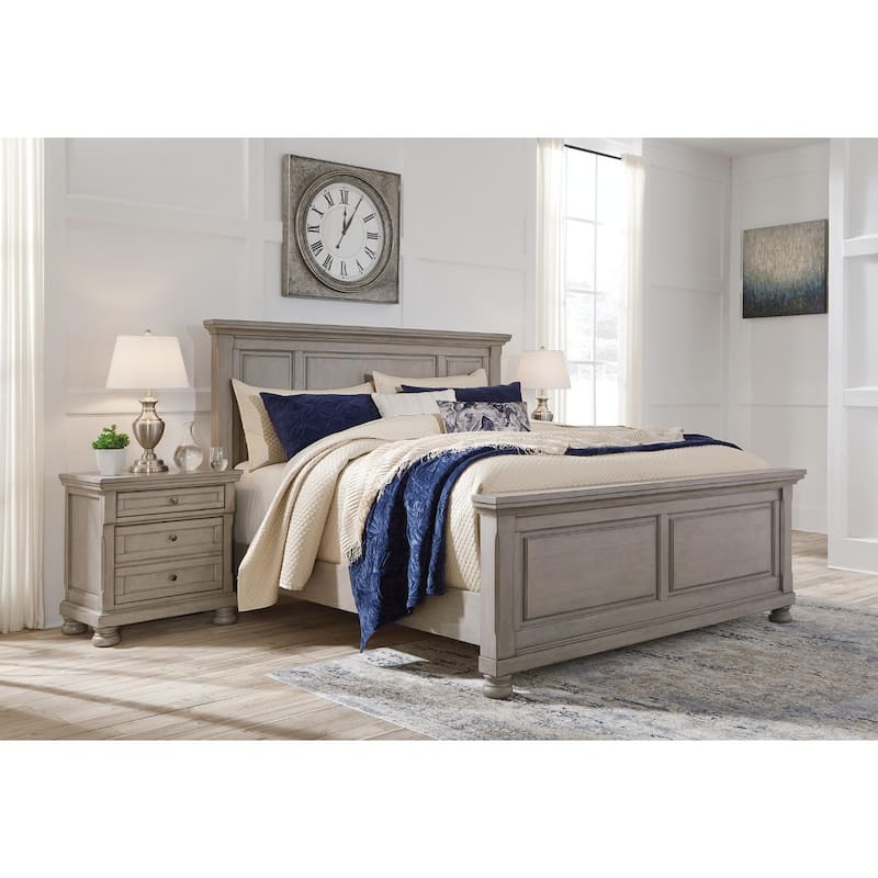 The Gray Barn Canterbury Burnished Grey Light Grey Panel Bed